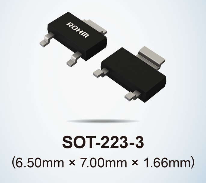 Kompakte SOT-223-3 600-V-MOSFETs von ROHM: kleinere und flachere Designs bei Stromversorgungen für Beleuchtungen, Pumpen und Elektromotoren